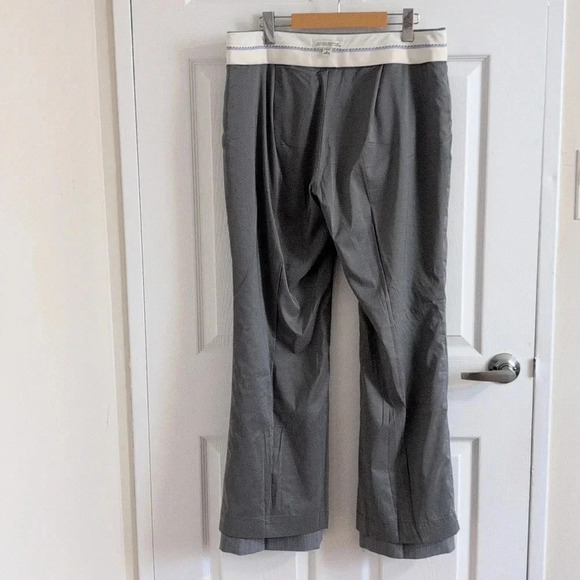 BANANA REPUBLIC JACKSON-FIT GRAY STRIPE 95% WOOL STRETCH DRESS WORK PANT SZ 10 - Picture 5 of 15